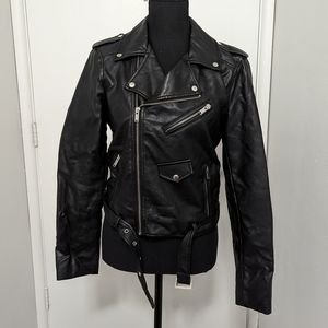 SOLD Black Love Tree Leather Jacket